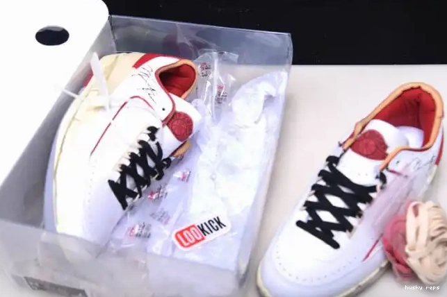 Rep Husky SP Jordan Red Off-White Low White Retro DJ4375-106 2 0604